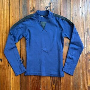 Vintage 2000s Diesel raglan sleeve mock neck sleeve stripe pullover top Small